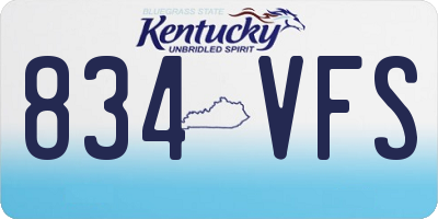 KY license plate 834VFS