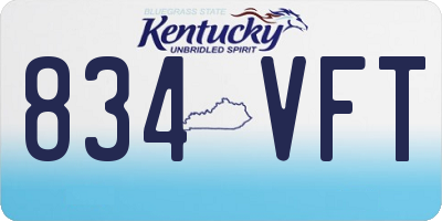KY license plate 834VFT