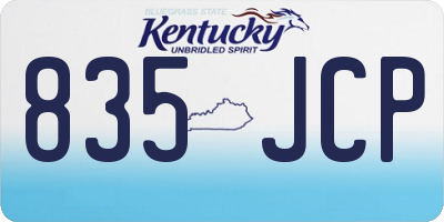 KY license plate 835JCP