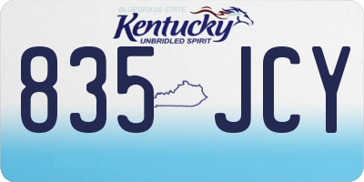 KY license plate 835JCY