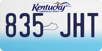 KY license plate 835JHT