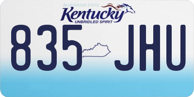 KY license plate 835JHU
