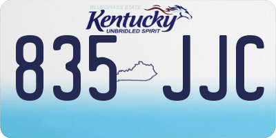 KY license plate 835JJC