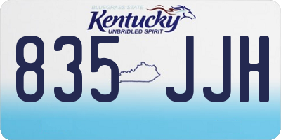 KY license plate 835JJH
