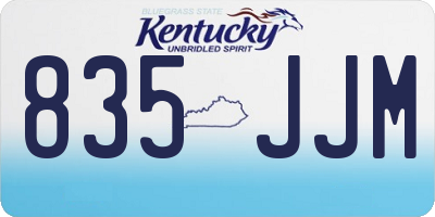 KY license plate 835JJM