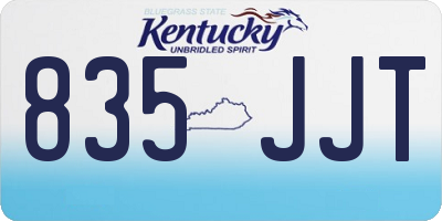 KY license plate 835JJT