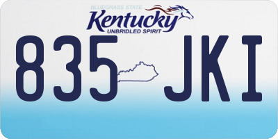 KY license plate 835JKI