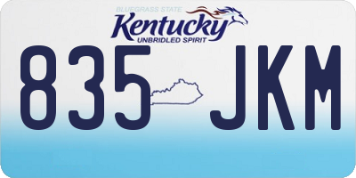 KY license plate 835JKM