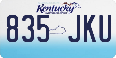 KY license plate 835JKU