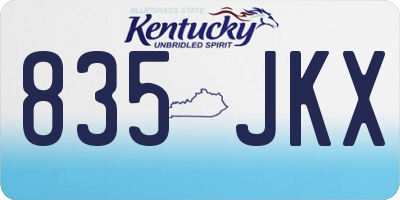 KY license plate 835JKX