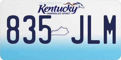 KY license plate 835JLM