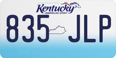 KY license plate 835JLP