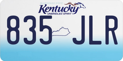 KY license plate 835JLR