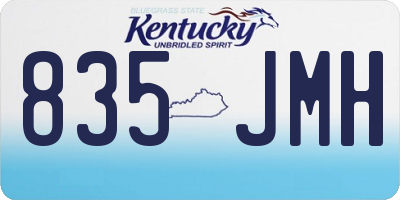 KY license plate 835JMH