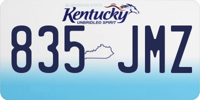 KY license plate 835JMZ