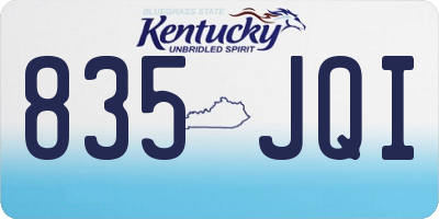 KY license plate 835JQI