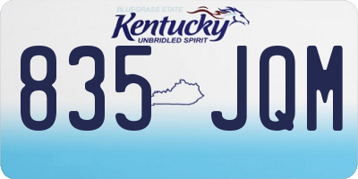 KY license plate 835JQM