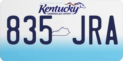 KY license plate 835JRA