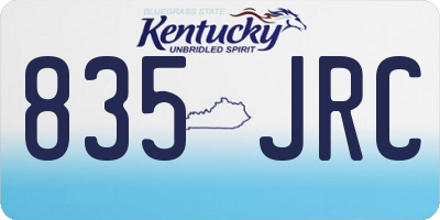 KY license plate 835JRC