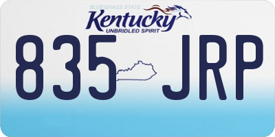 KY license plate 835JRP