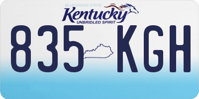 KY license plate 835KGH