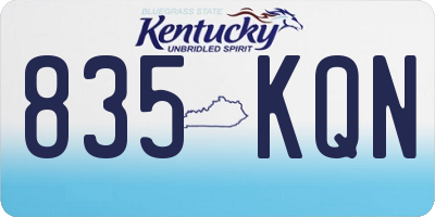 KY license plate 835KQN
