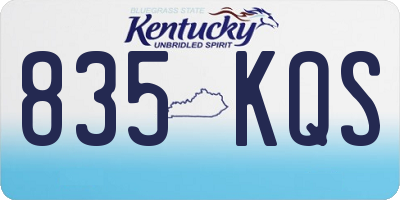 KY license plate 835KQS