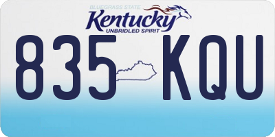 KY license plate 835KQU