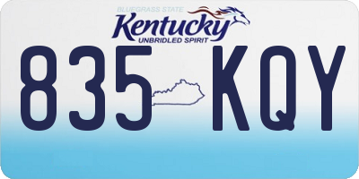 KY license plate 835KQY