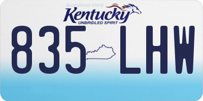 KY license plate 835LHW