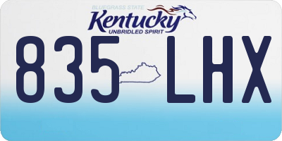 KY license plate 835LHX
