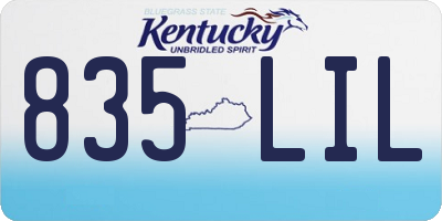 KY license plate 835LIL