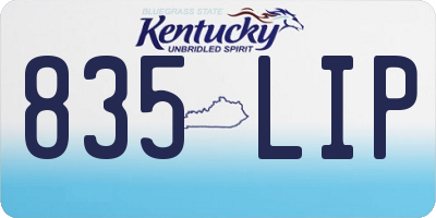 KY license plate 835LIP