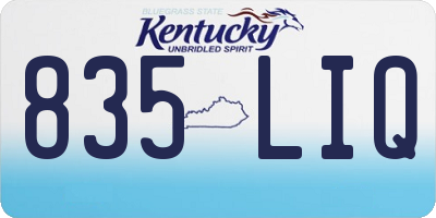 KY license plate 835LIQ