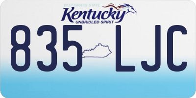 KY license plate 835LJC