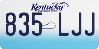 KY license plate 835LJJ