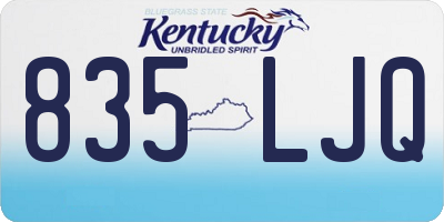 KY license plate 835LJQ