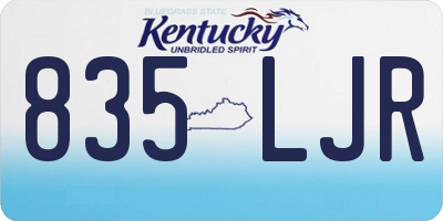KY license plate 835LJR