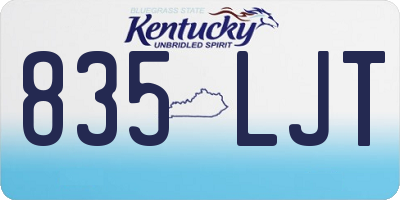 KY license plate 835LJT