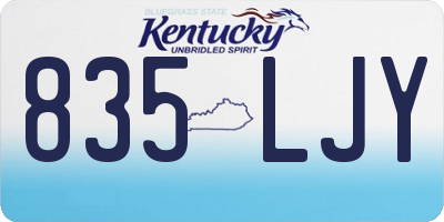 KY license plate 835LJY