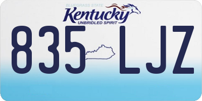 KY license plate 835LJZ