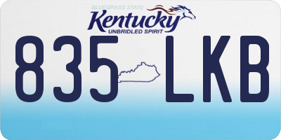 KY license plate 835LKB