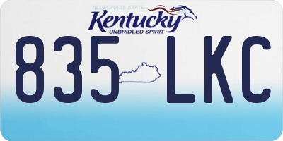 KY license plate 835LKC