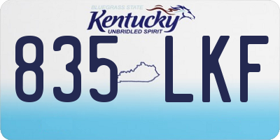KY license plate 835LKF