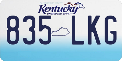 KY license plate 835LKG