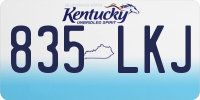 KY license plate 835LKJ