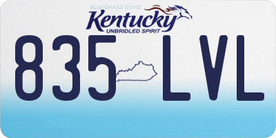 KY license plate 835LVL