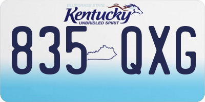 KY license plate 835QXG