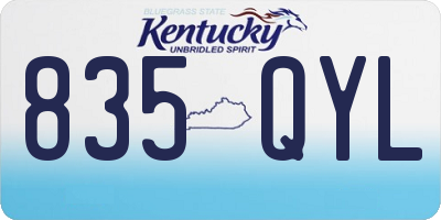 KY license plate 835QYL
