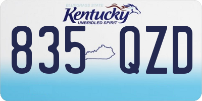 KY license plate 835QZD